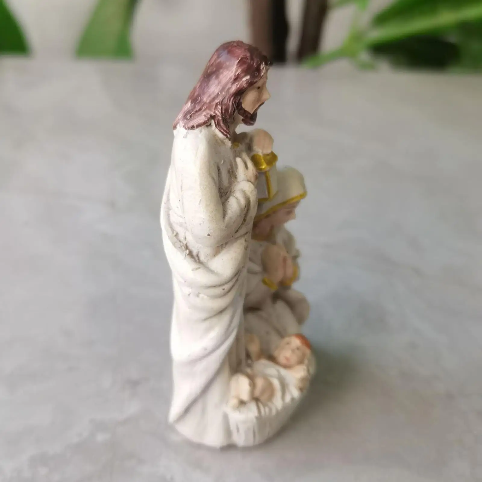 Jesus Figurine Resin Statue Small Religious Figure Gift Christian Christmas Easter Catholic Home Decor Ornament Craft