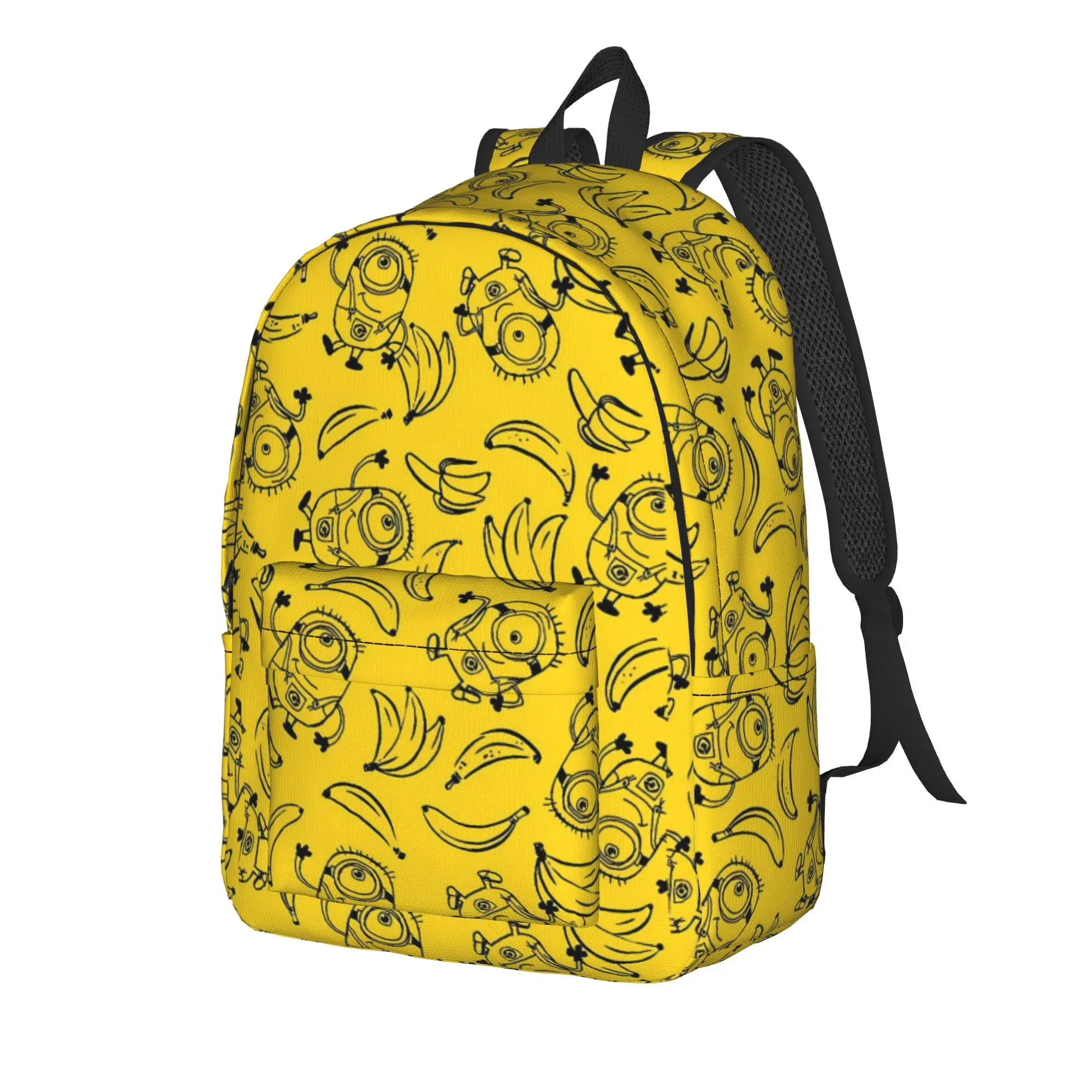 Cartoon M-Minions Print Backpack  Kawaii Backpacks Youth University Pattern School Bags Custom Rucksack