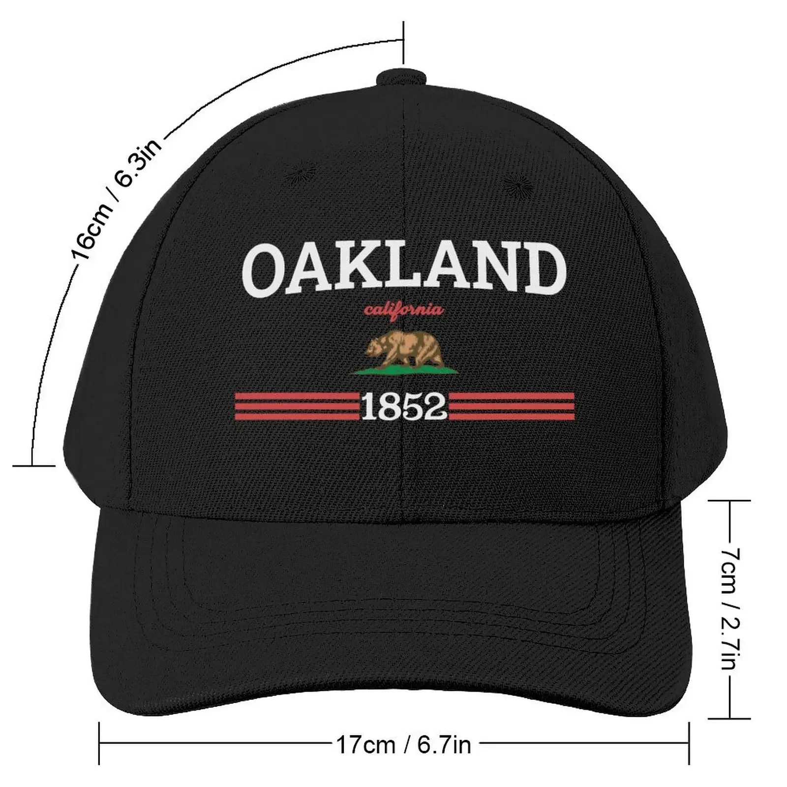 oakland city of california state Baseball Cap New In The Hat Hat Baseball Cap Visor Thermal Visor Elegant Women's Hats Men's