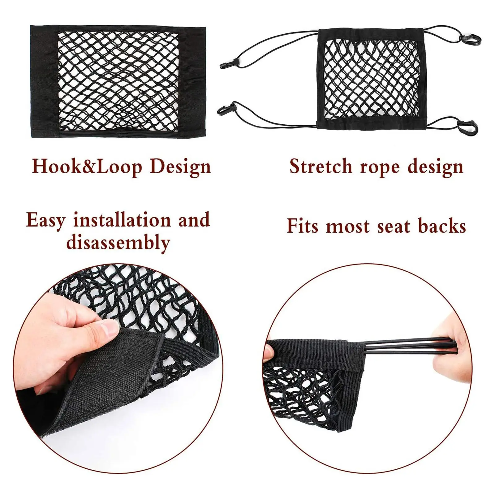 Motorcycle Helmet Storage Trunk Bag & Cargo Net – Multi-Purpose Luggage Mesh for Bike/Scooter, Includes Fuel Sorting Net