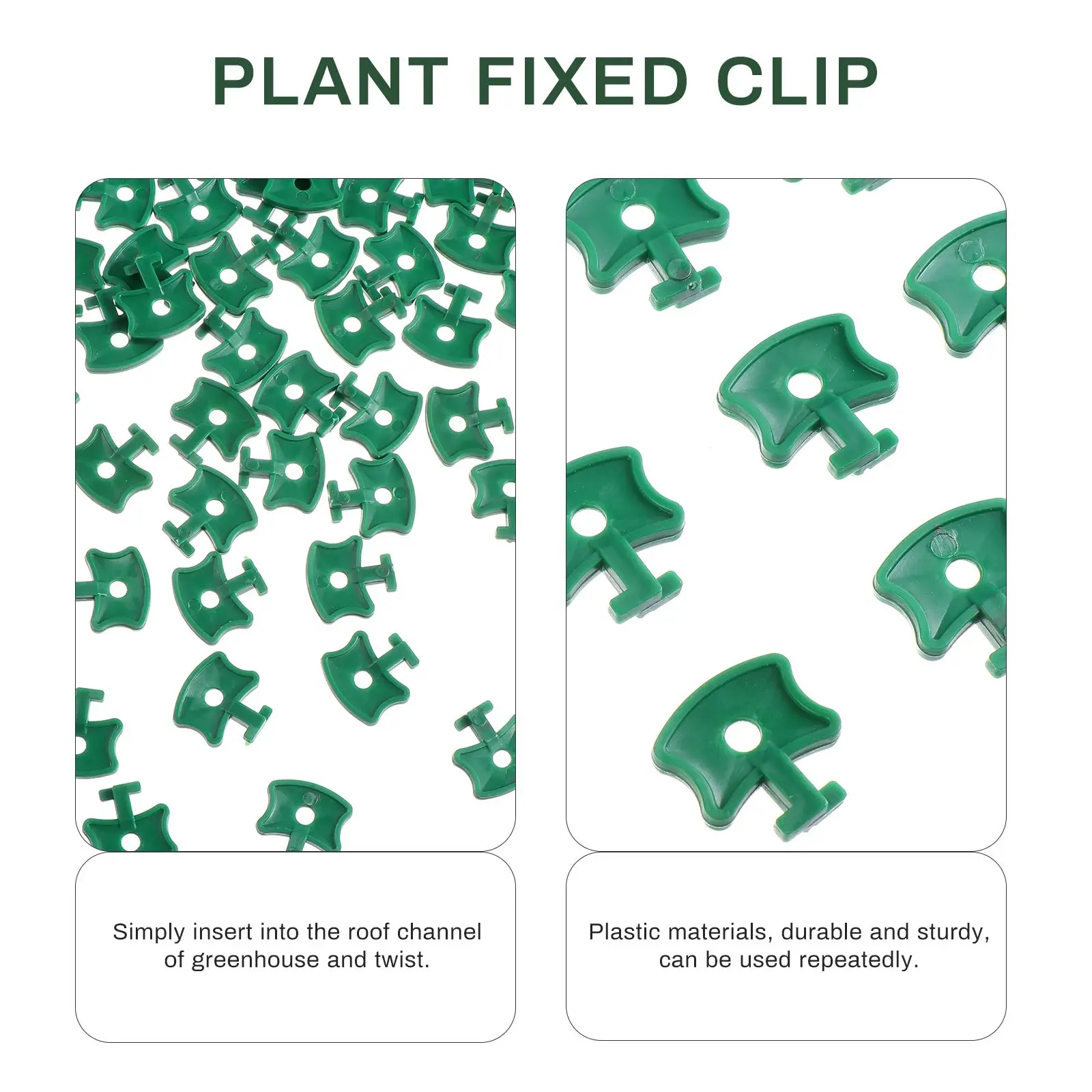 250 Pcs Plastic Clips for Greenhouse Durable Reusable Attach Strings Plant Climbing Garden Accessories Sail Net Clamp Hook