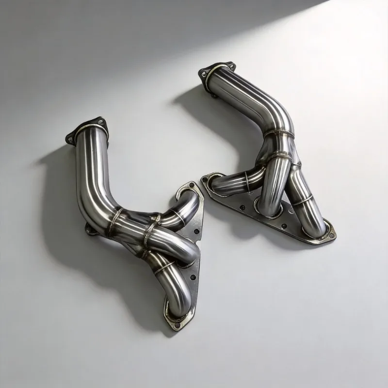 POLISHED STAINLESS STEEL HEADER EXHAUST MANIFOLD for 05-08 BOXSTER CAYMAN S 987