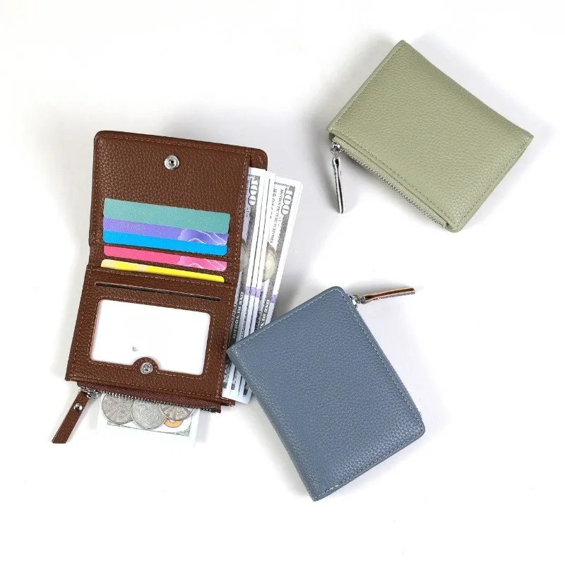 

Fashion Ultra-thin Short Wallet Large Capacity Women's Japanese Style Coin Wallets Zipper Coin Purse Card Holder