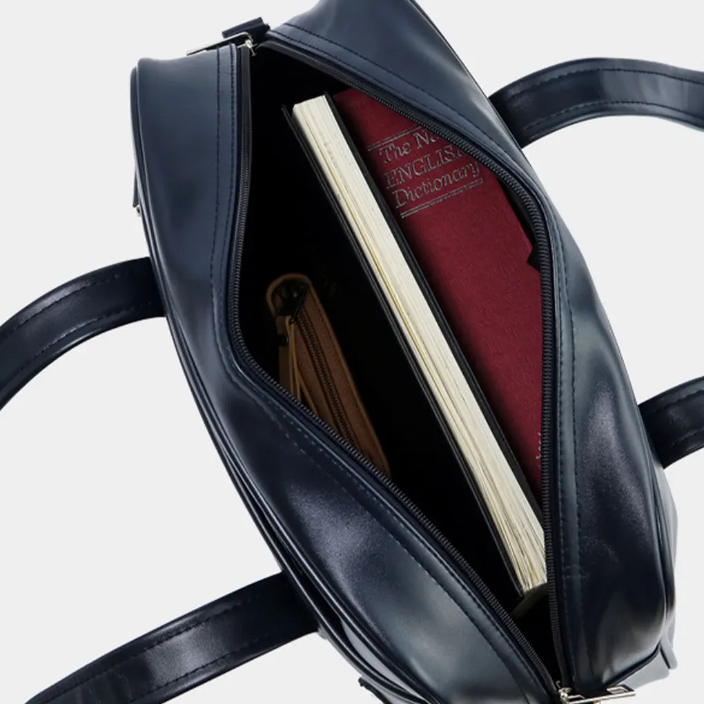 حقيبة واق من المطر من جلد البولي يوريثان الياباني للمدرسة الثانوية للطلاب حقيبة كتف يابانية كاجوال من البولي يوريثان #3