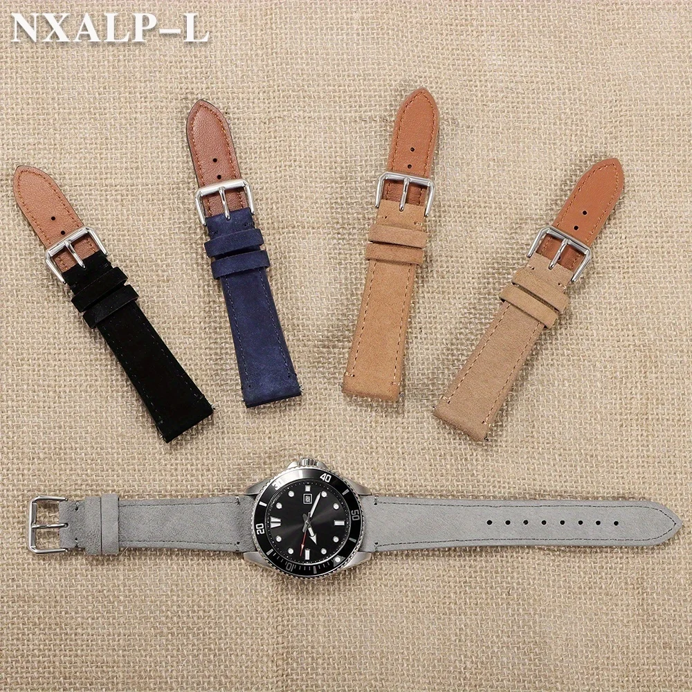 สายรัดข้อมือหนังลูกวัว 20 มม.22 มม.หนังนิ่ม QUICK RELEASE นาฬิกาสําหรับ Seiko สําหรับ Omega สร้อยข้อมือผู้หญิง & ผู้ชายอุปกรณ์เสริม
