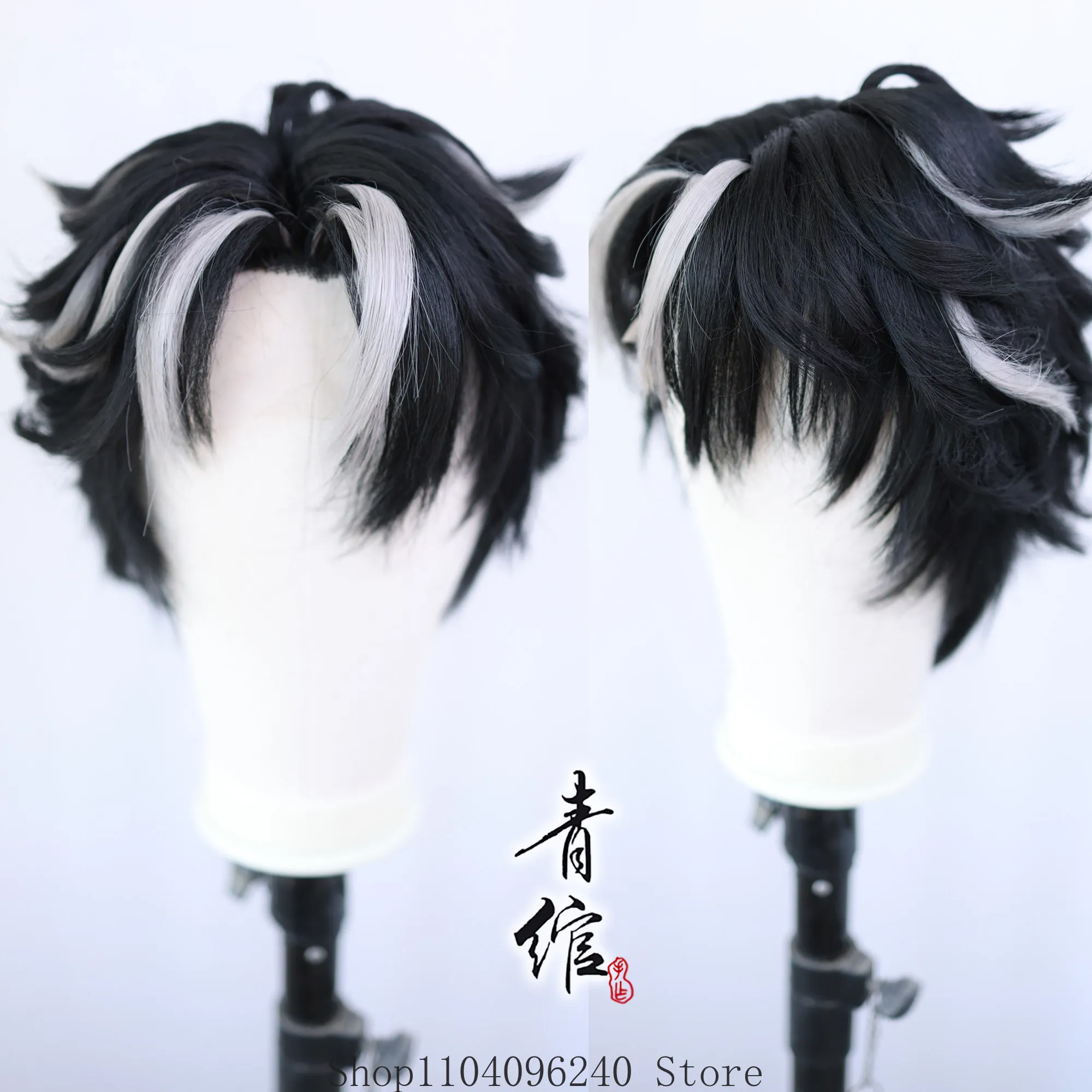 Genshin Impact Wriothesley Cosplay Anime Wig Halloween Costume Accessories Hairpiece Role Play Birthday Gift