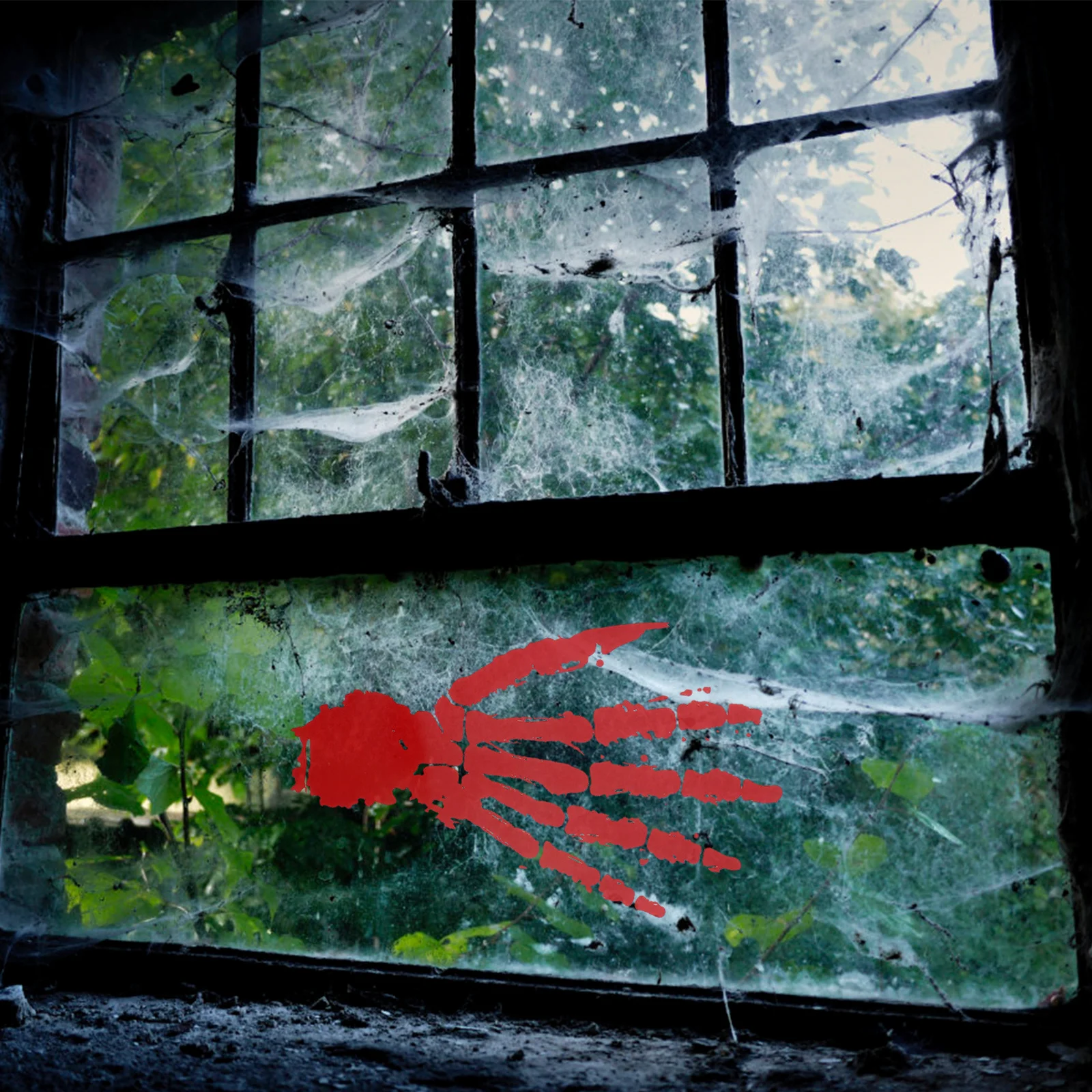 

Vivid Red Halloween Handprint Sticker Scary Wall Decal for Festive Haunted Decor Halloween Sticker Handprints Stickers