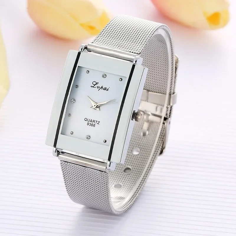 Relojes rectangulares cuadrados simples para mujer, relojes de marca de lujo, reloj de pulsera de cuarzo, reloj de vestir para mujer, relojes de