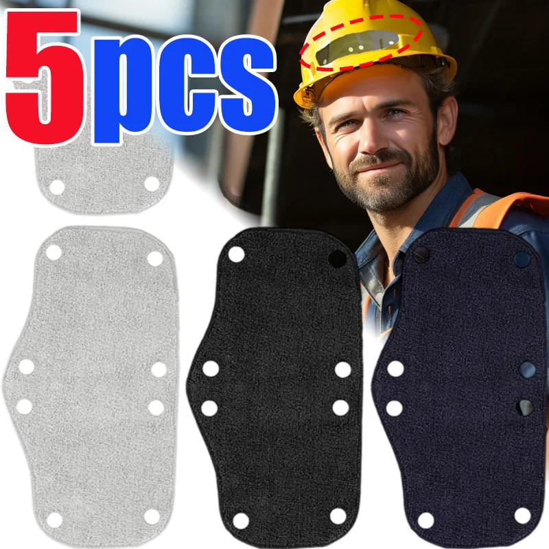 Sweat Band Safety Helmet Sweat Pad Outdoor Work Super Absorbent Secure Buckle Clip Non-Slip for Construction Gym Cycling Sport