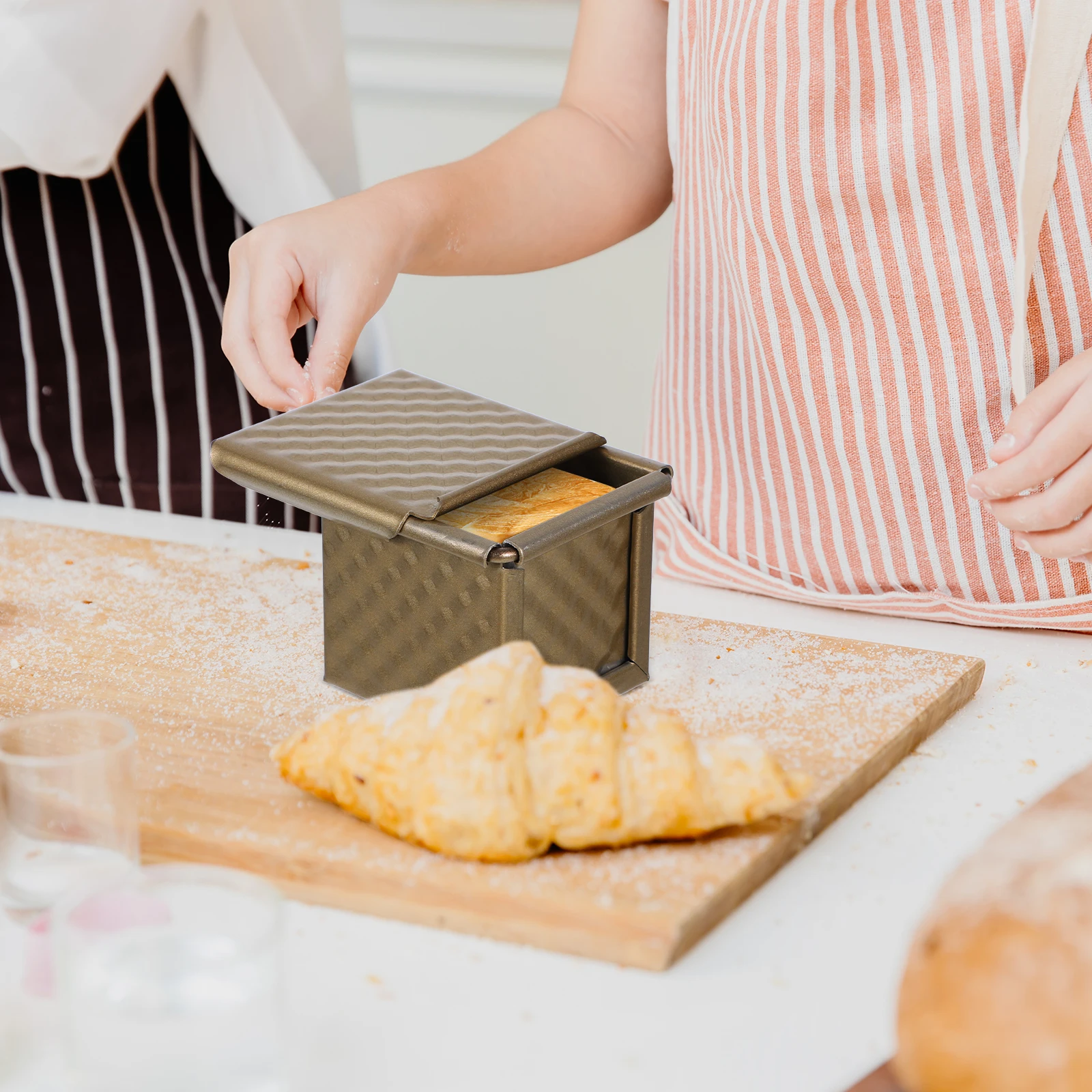 

Baking Toast Mold Square Loaf Pan Non Stick Mini Cube Metal Tin Bread Cake Molds Pans For DIY Home Use Kitchen