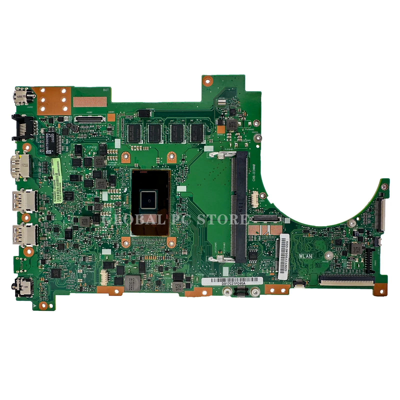 KEFU Q503UA Mainboard For ASUS Q503 N543UA N543U Q503U Laptop Motherboard i3 i5 i7 6th Gen RAM-4GB