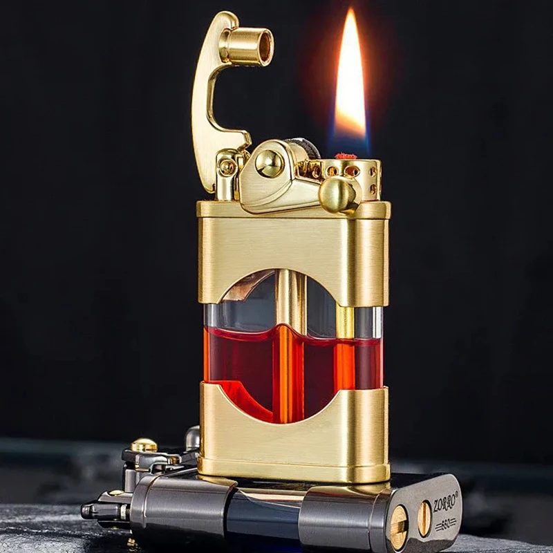 Nachfüllbares Butan-Feuerzeug Mit Kipphebel – Winddichte Grüne Flamme, 71x36,5x13 Mm, Zinklegierung, Sichtbarer Tank, Einstellbare Flamme Nachfüllbares Butan-Feuerzeug Mit Kipphebel – Winddichte Grüne Flamme, 71x36,5x13 Mm, Zinklegierung, Sichtbarer Tank, Einstellbare Flamme