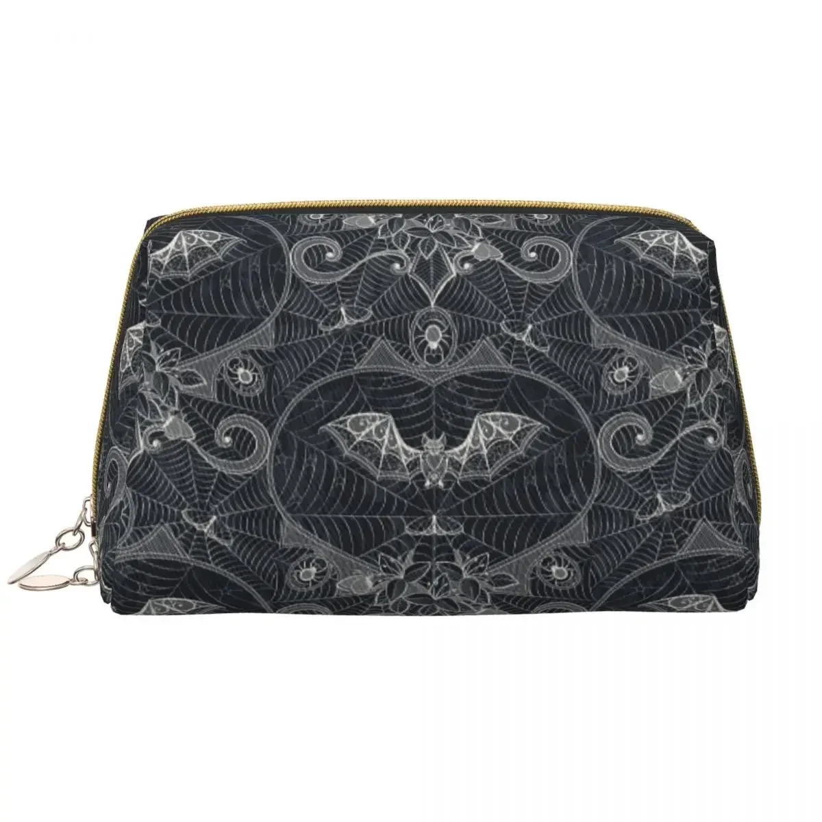 

Travel Halloween Witch Bats Toiletry Bag Cute Gothic Halloween Lace Cosmetic Makeup Organizer Women Beauty Storage Dopp Kit Case