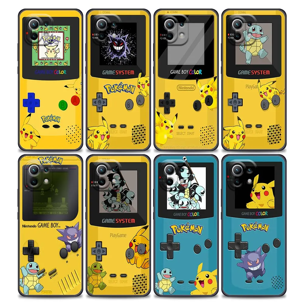 G-GameBoys Pokemon Pikachu For Xiaomi 11 Lite 5G NE Cases For 11T 12 Lite 13 13T 12T Pro Poco X3 NFC F3 M3 M4 X4 F5 X5 Pro Cover