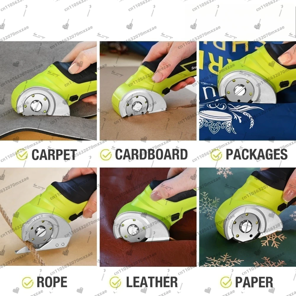 Forbici elettriche a batteria da 4 V, taglierina rotativa SnapFresh con lama per taglio artigianale di tessuti in plastica, pelle, moquette di cartone