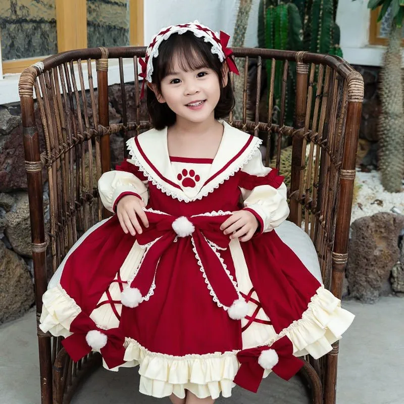 2026 Girls' Cute Lolita Princess Dress Children's Long Sleeve Lolita Dress Long Sleeve Student Day Lolita Dress For Gift LJ282