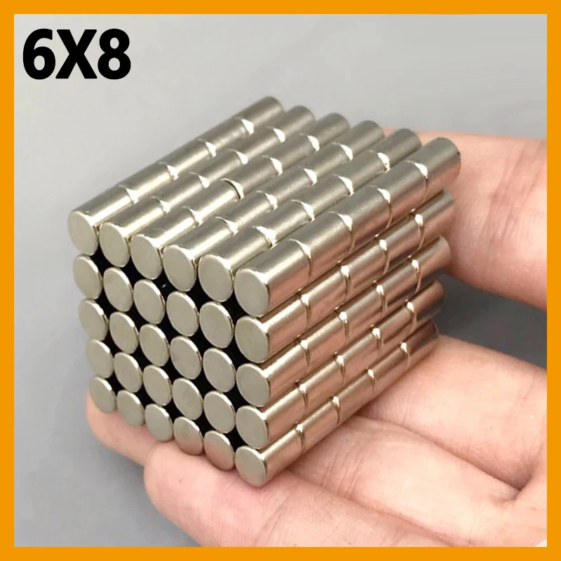 10/50/100/500/1000pcs 6x8mm Magnet Round Shape for Whiteboard Craft Office Refrigerator Kitchen Fridge  6*8mm Accessory