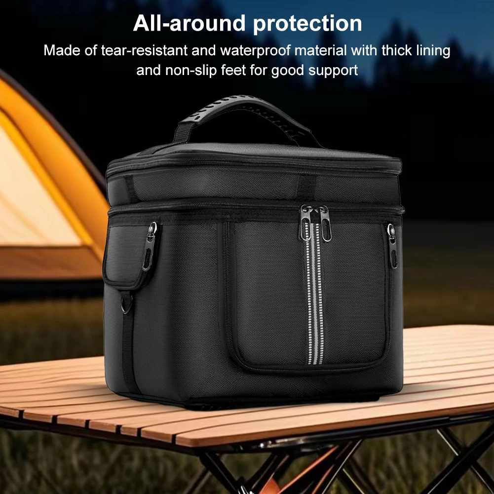 Bolsa portátil para estación de energía, estuche de transporte anticaída, estuche de almacenamiento con múltiples bolsillos para Ecoflow River 2 Pro, para Ecoflow River 2 Max