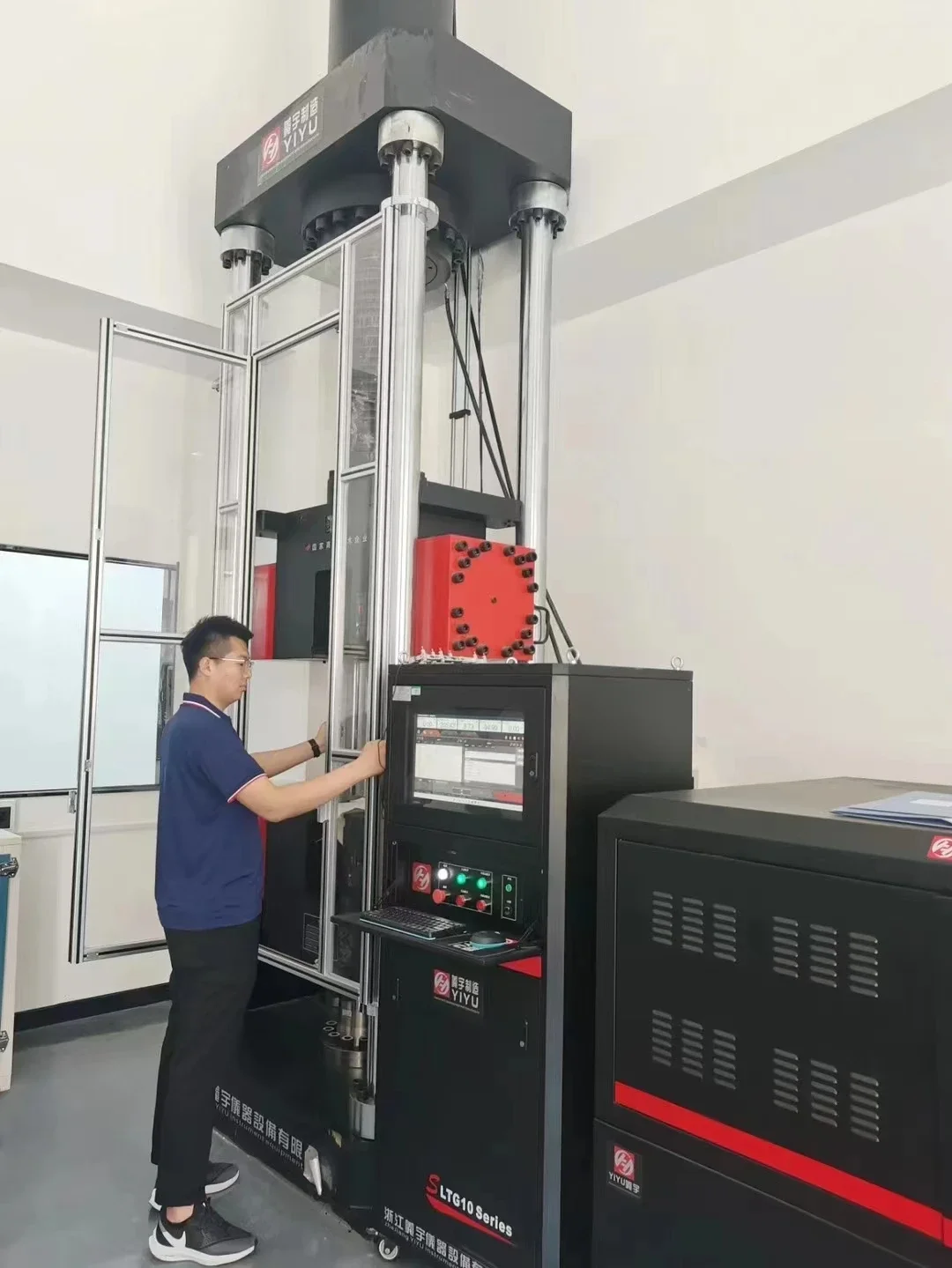 Single Space 1000kn Strain/stress Universal Tensile Testing Machine With Flat Push Special Test Fixture