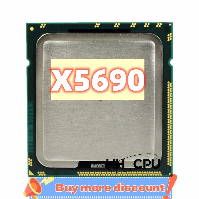 Xeon X5690 SLBVX 3.46GHz 6 Core LGA 1366 SLBVX cpu processor