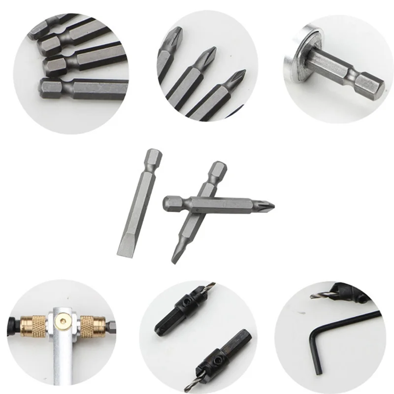

Y51A-20-Piece Set Of High-Speed Steel Bit Batch Head Combination Set Wind Batch Dual-Purpose Screwdriver Durable