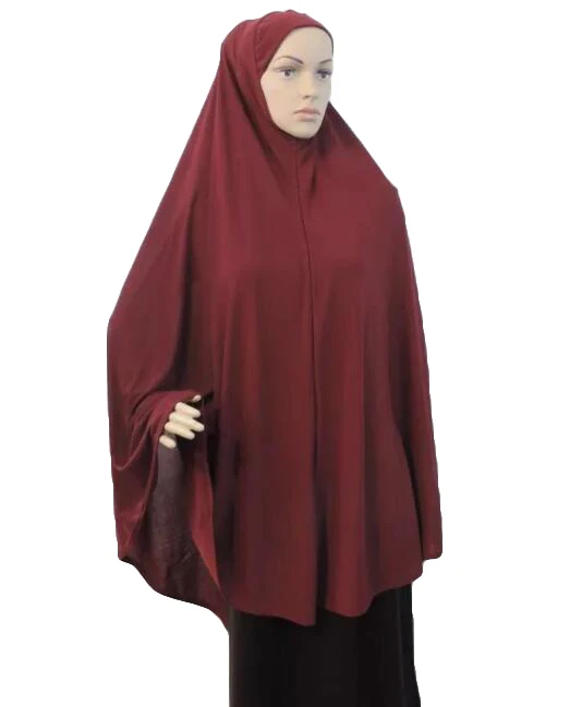 Ramadan Eid Khimar Women Long Hijab Scarf Muslim Prayer Garment Islamic Large Headscarf Nikab Nikab Amira Overhead Wrap Caftan