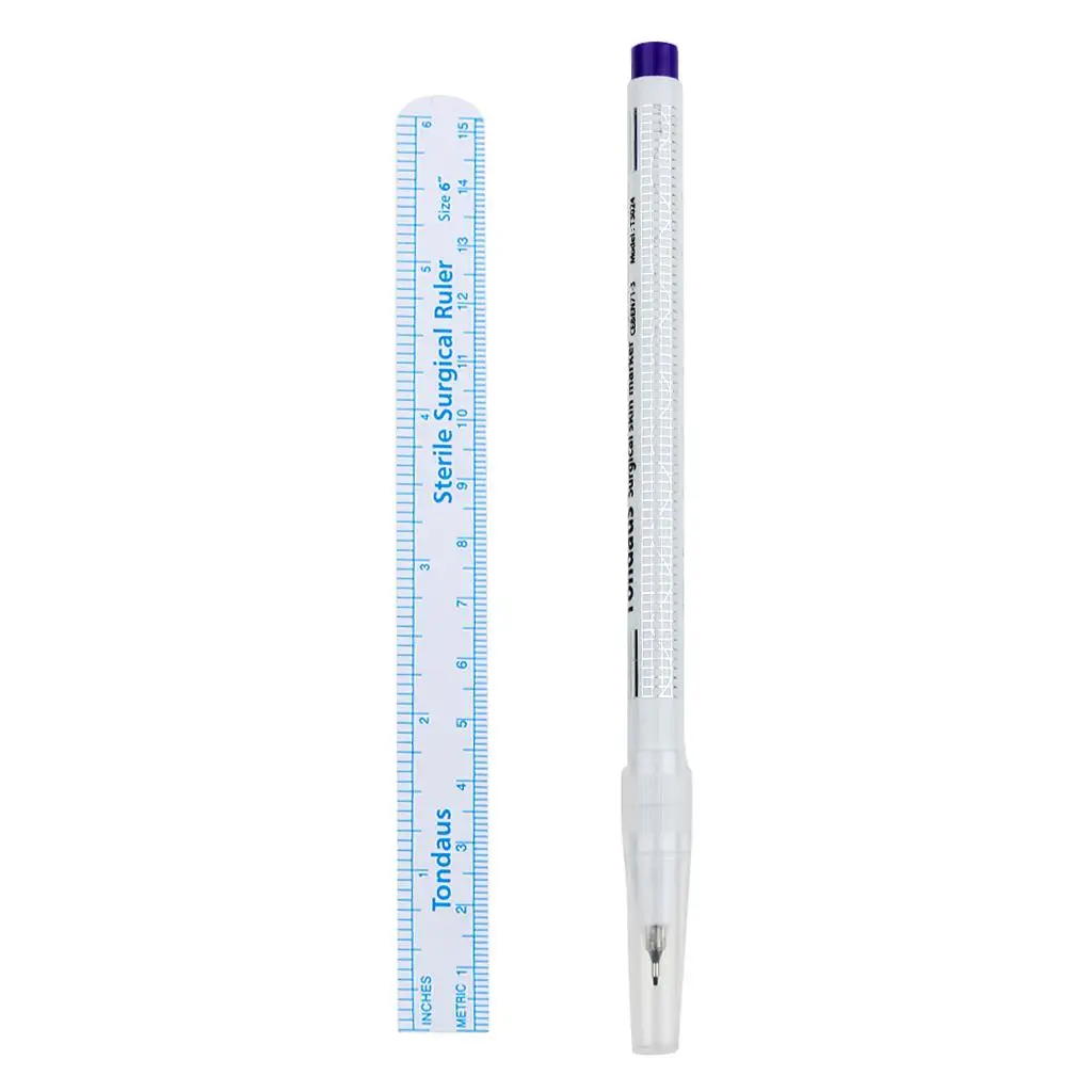 Surgical Skin Marker Stencil Pen Measure Ruler Set Tool Disposable