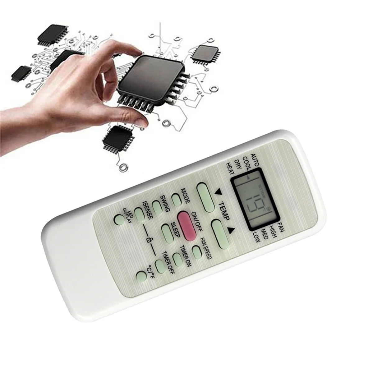 ABLJReplace RG51F2(2)/EFU1 Telecomando A/C per condizionatore d'aria Midea RG51F2(2)/EFU1 Telecomando