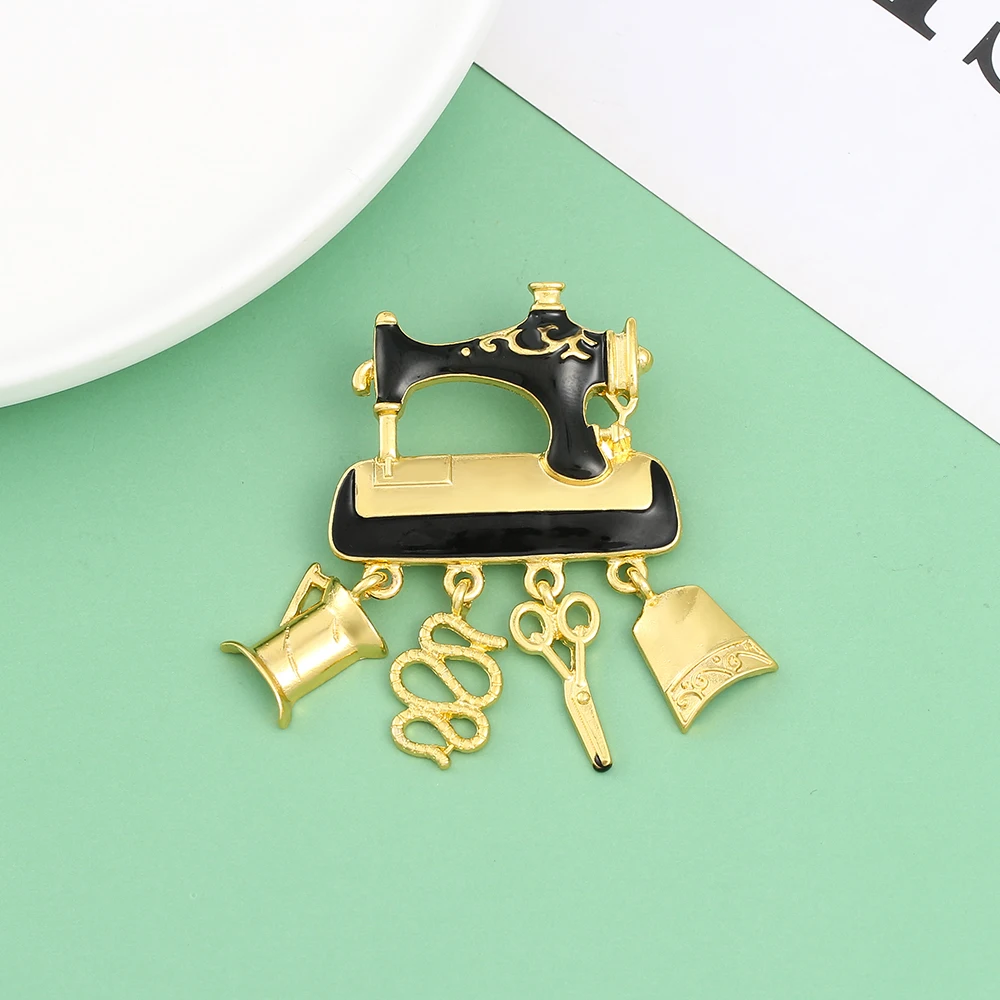 Vintage Sewing Machine Enamel - Vintage Brooch Pin 评论和价格