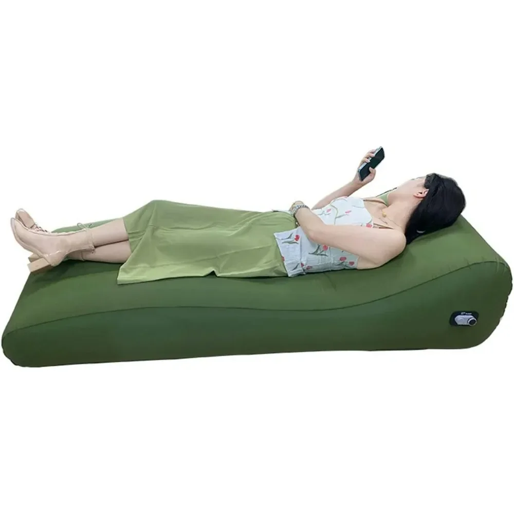 

Air Couch Inflatable Lounger Folding Portable Inflatable Recliner Sofa S-Type Lazy Lounge Chair for Pop Up Indoor Living Room an