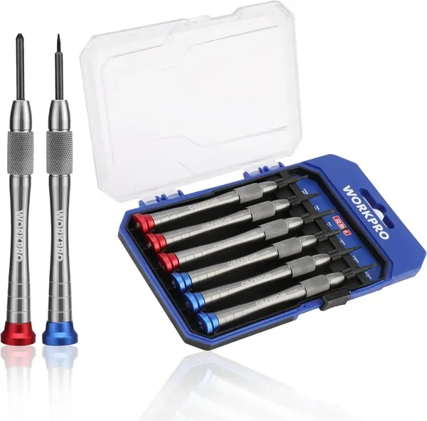 

6-Piece Magnetic Screwdriver Set, S2 Alloy Steel, 3 Phillips and 3 Slotted Tips Small Screwdriver