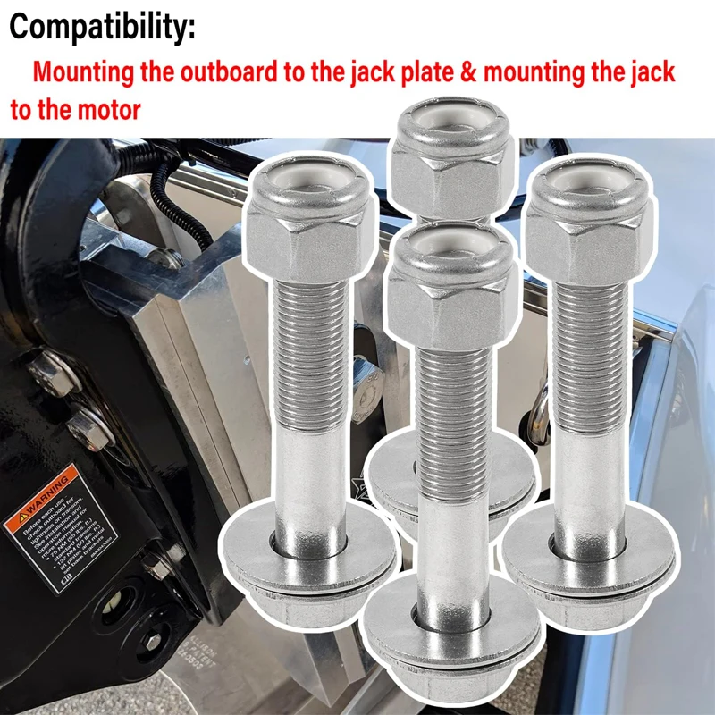 BK-1-DP Jack Plate Bolt Kit -Suitable for Mounting Outboard to Jack Plate & Mounting Jack to Motor  Replace Part BK1DP,02-1729