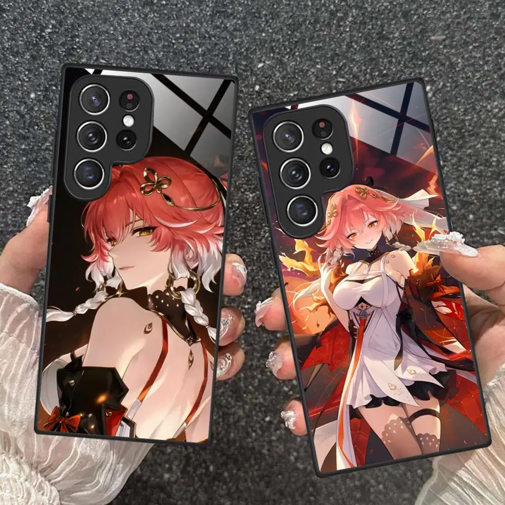 حافظة لهاتف سامسونج جالاكسي S25 S24 S23 S22 S21 S20 نوت 20 بلس FE غطاء زجاجي فائق غطاء للهاتف الذكي #2