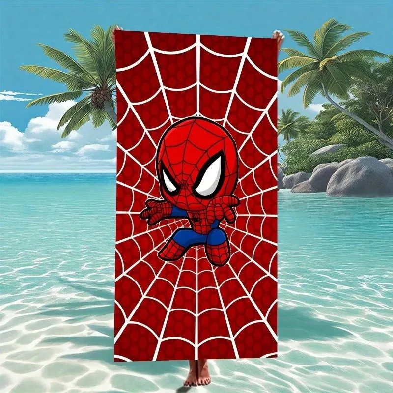 MINISO Marvel Spider Man Toalla de playa Impresión de cómic oficial Gran regalo de superhéroe de secado rápido para hombres Niños Piscina Playa Vacaciones de verano