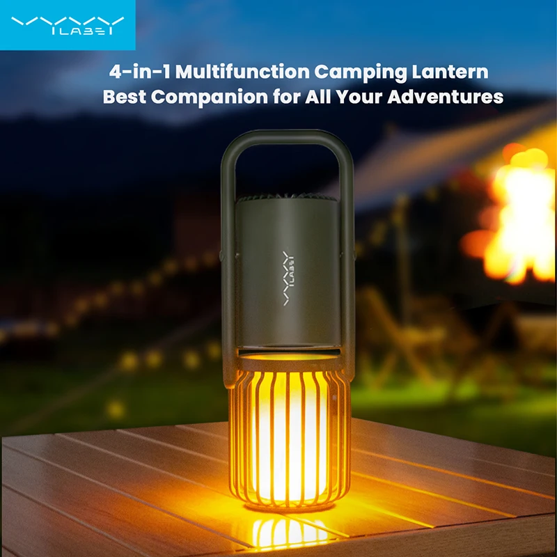 

Vyvylabs 4-in-1 Multifunction Camping 8000mah power bank Bluetooth Speaker 270°Adjustable Flashlight For iphone xiaomi huawei