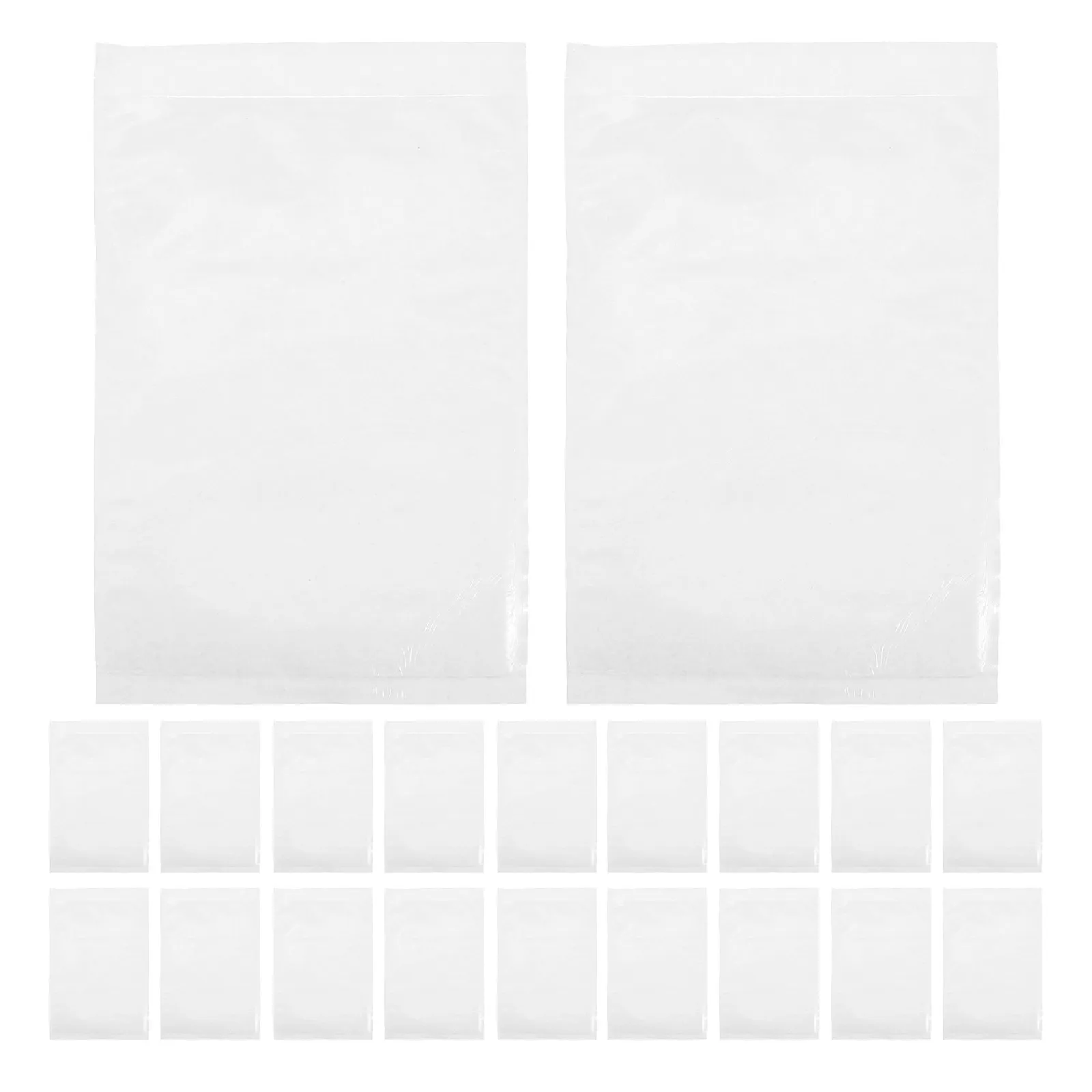 100Pcs Clear Adhesive Packing Envelopes Transparent Self Stick Pouches for Packing Lists Shipping Documents Label Holders Tear
