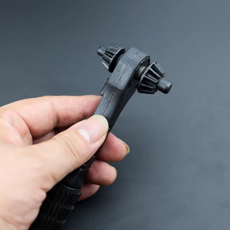 S/L Multi Functional 2-in-1 Black Ratchet Drill Chuck Key Dual Use Wrench At Both Ends Hand Tool Socket Accessories