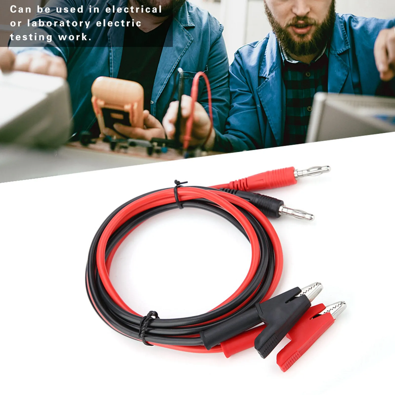 4mm Banana Plug Alligator Clip Test Lead Silicone Sheath Electrical Industrial Circuit Checking Electronic Experimental Testing