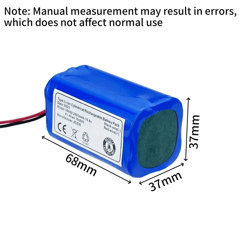 New 14.8V 6800mAh SM 3P Plug Li-ion Battery Pack For Airrobo P20 Robot Vacuum Cleaner