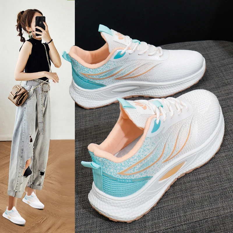 

Women Shoes Breathable All-match Mesh Shoes Casual Sports Trendy Shoes Female Wear-resistant Running Shoes for Women