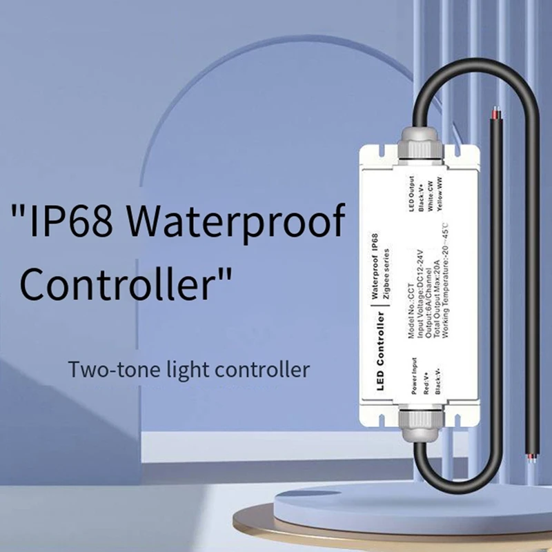 Tuya Zigbee DC12V 24V LED Strip Waterproof Controller IP68 Rain-Proof ZIGBEE Tuya Voice Remote Control CCT