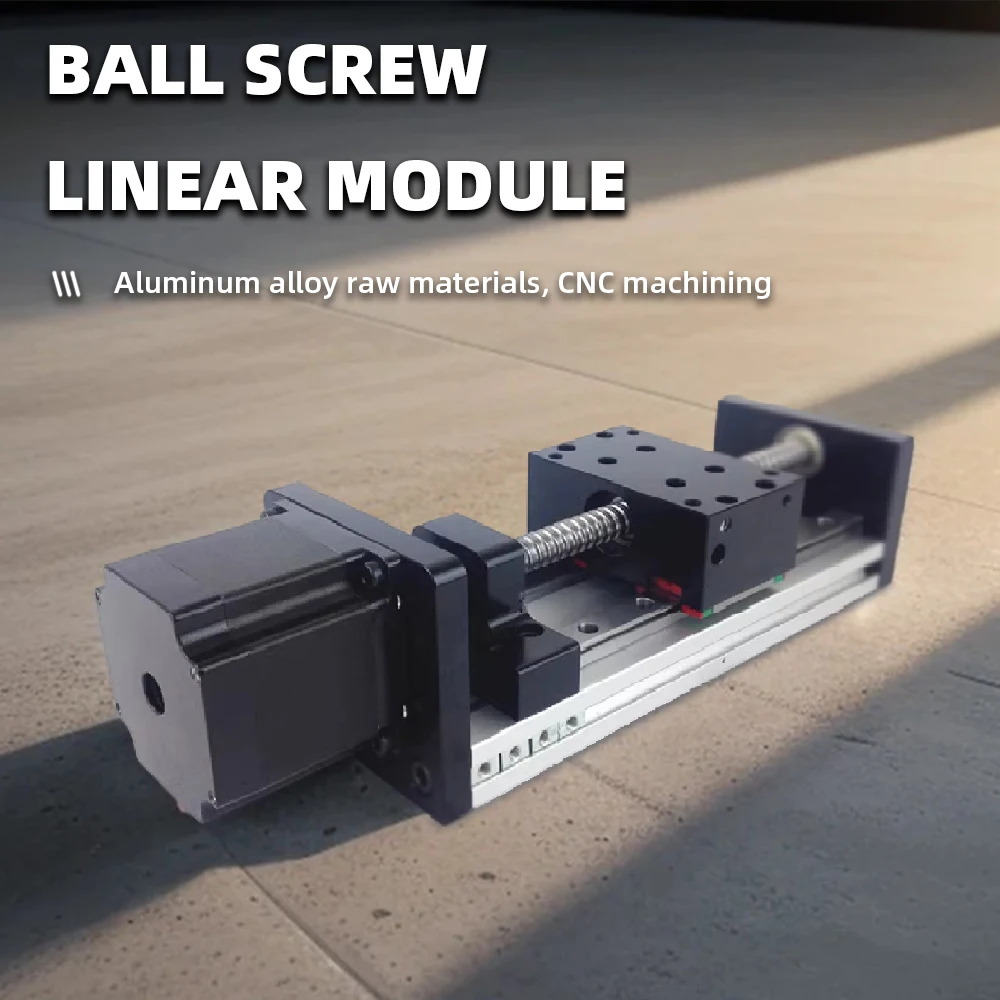 Electric Slide Rail Screw CNC Precision Cross Table Dual-rail Linear 57 Motor Working Table Rail Ball Screw Guide Linear Module