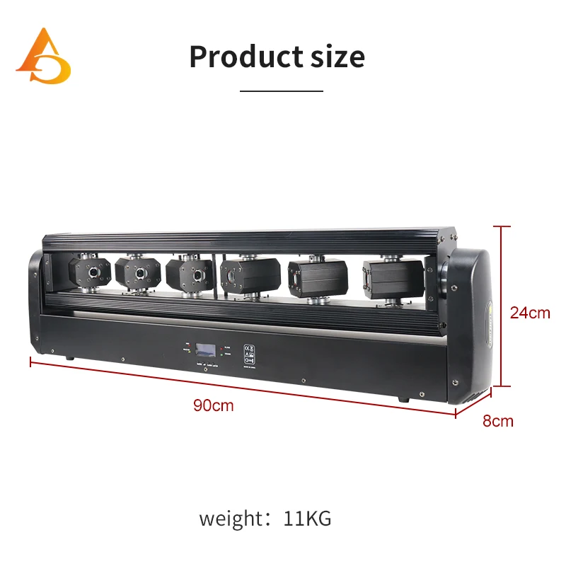 Imagem -06 - Projetor a Laser dj Luz Rgb Feixe de Olhos Luzes Principais Móveis Discoteca Festa de Casamento Iluminação do Palco 6x500mw 3in