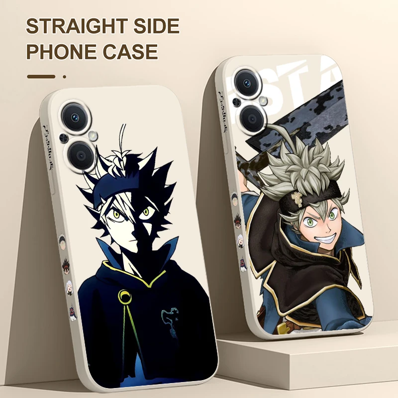 

Black Clover Asta Comics Phone Case For OPPO Find X5 X3 X2 Lite Pro Neo A5 A53 A94 4G 5G Liquid Left Rope Soft Cover