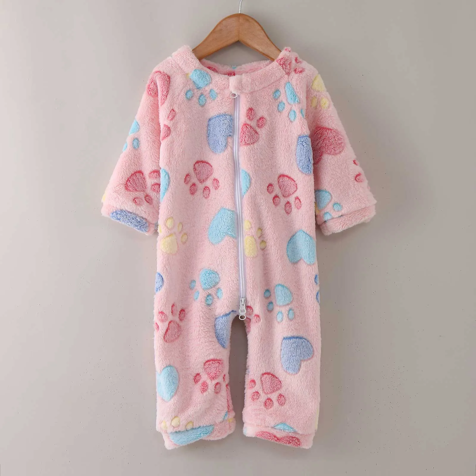 Baby Girls Cute Warm Rompers Jumpsuit Clothes Autumn Infant Boys Overalls Kids Flannel Clothing One-Pieces Rompers 1-4 Years Old