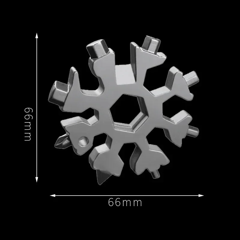 Portable EDC Multifunction Torque Snowflake Wrench Alloy Steel Hexagonal Universal 18-in-1 Octagonal Screwdriver Household Tool