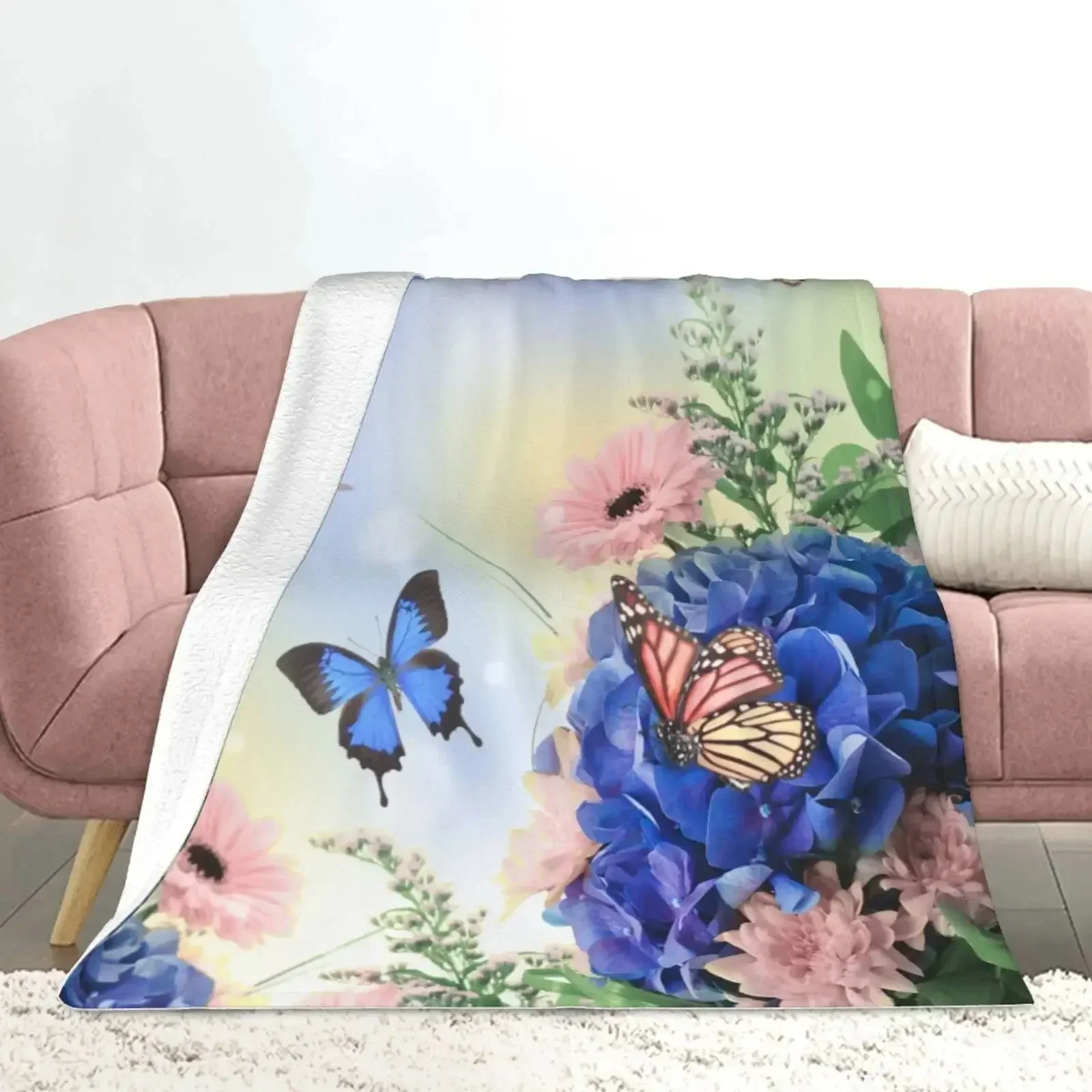 

3d print blanket Blue Flame Soft Throw Blanket Lightweight Blanket for Couch Bed Sofa Travel Camping Birthday Christmas Gifts