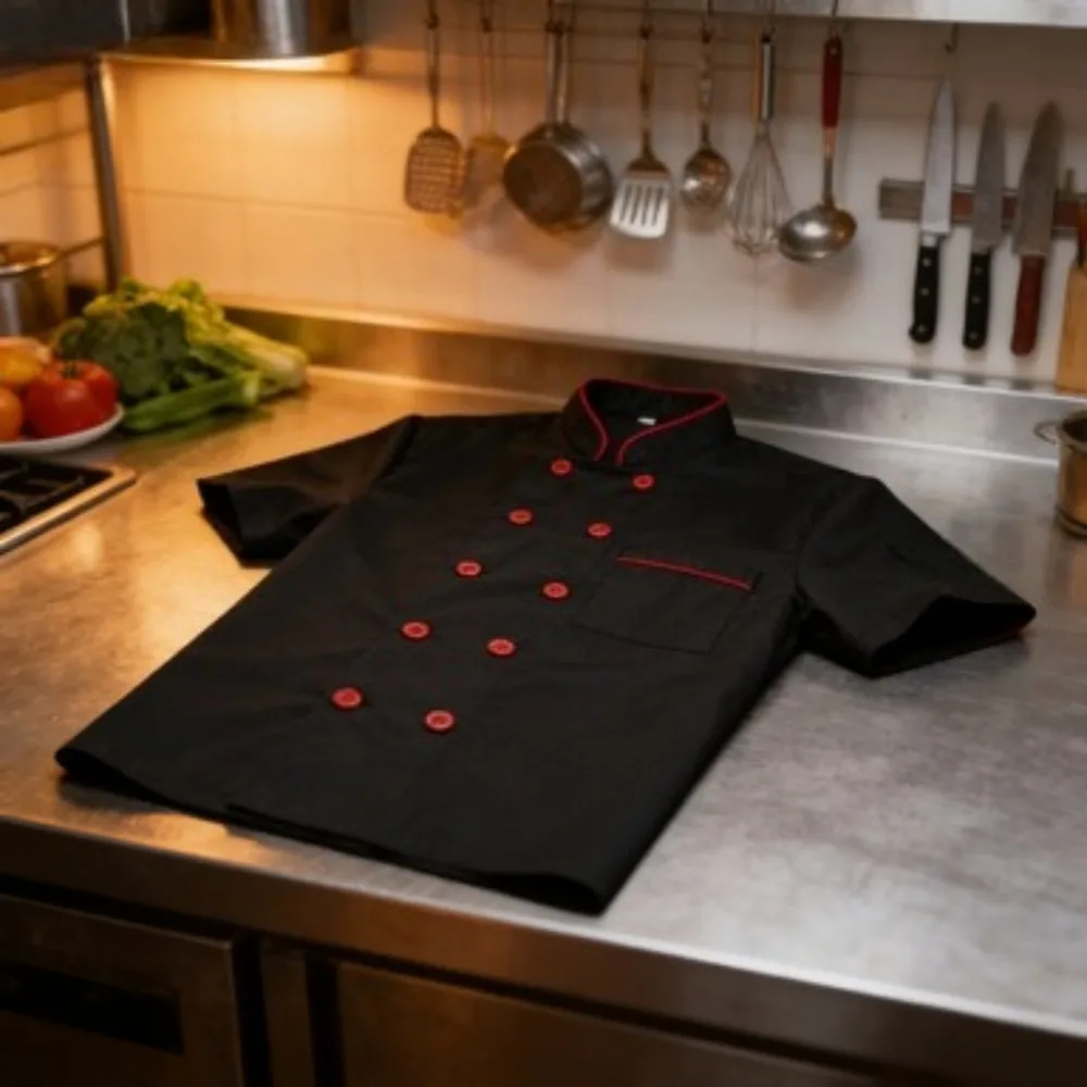 

Modern Hotel Uniform White Chef Jacket Buttons Restaurant Kitchen Staff Shirt Waiter Suit Chef Workwear Chef Jacket