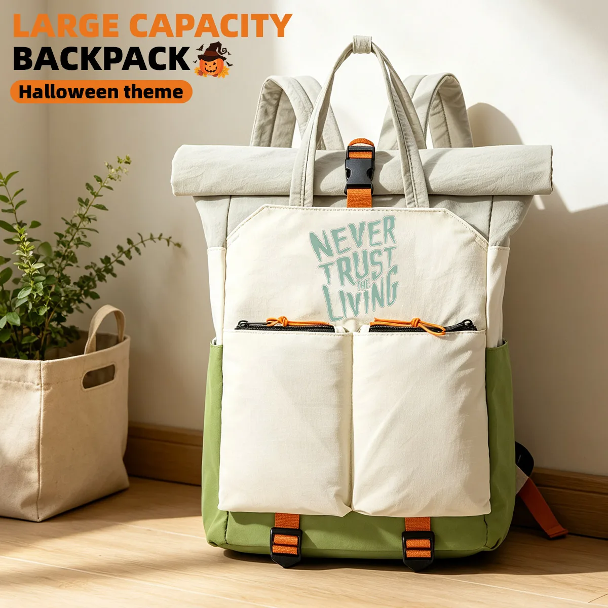 New Style Schoolbags for Boys and Girls, Waterproof, Lightweight, Spine-Protecting, Large-Capacity Backpacks for Middle and High School Students, Halloween Gifts for Girlfriends