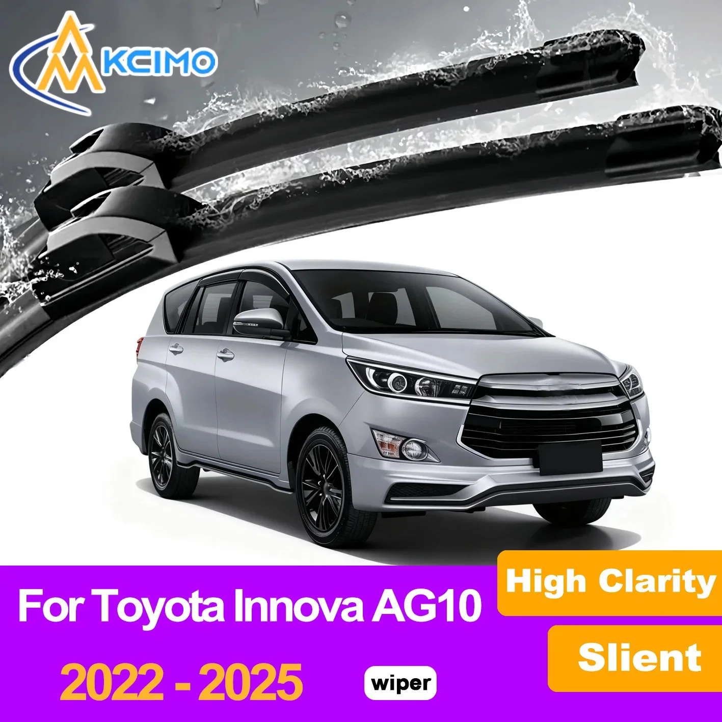 

2Pcs Front Windshield Wiper Blades For Toyota Innova AG10 2022-2025 Toyota Zenix Windscreen Window Car Accessories